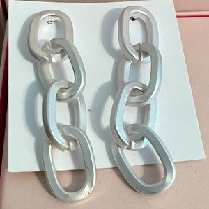 SIlver Chain Pierced Earrings